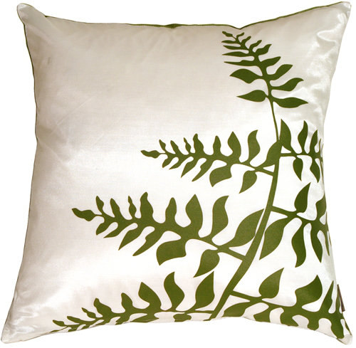 Coussin de lit Marion, Blanc / Vert