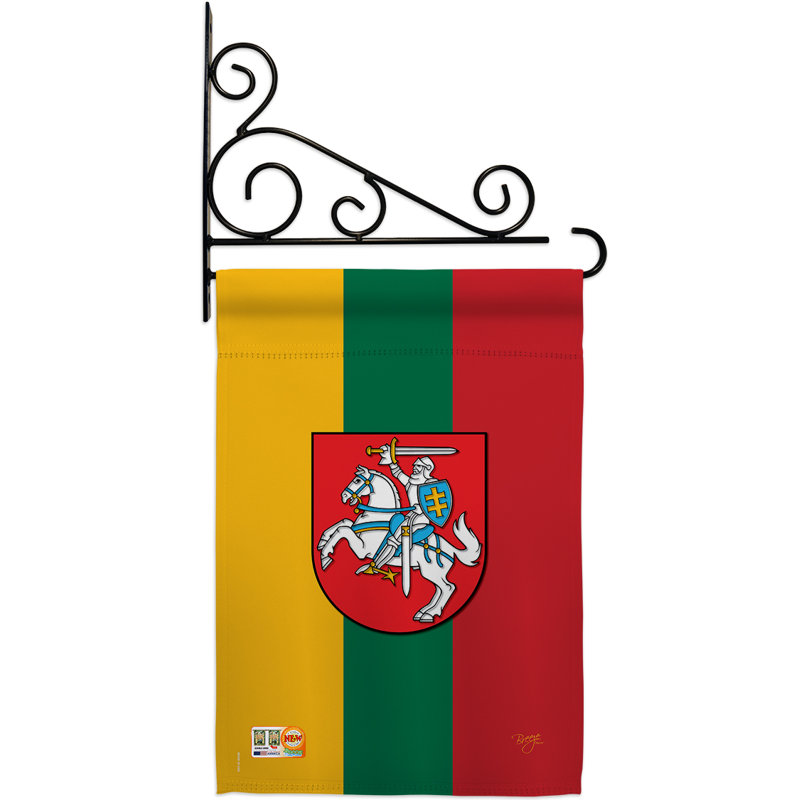 Double Sided 18.5'' H x 13'' W Polyester Flag Set