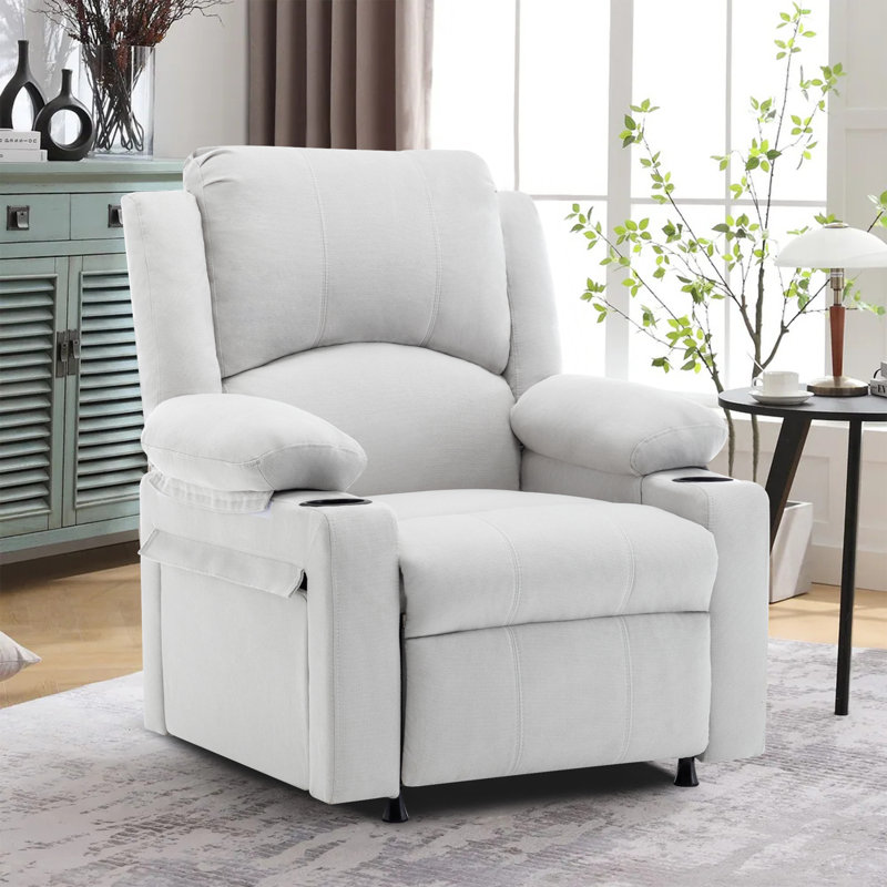 Upholstered Recliner, Ivory