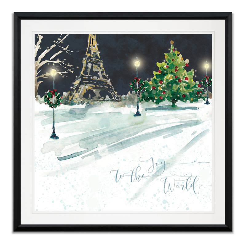 Paris Joy - reproduction d'impression, H 17,5 po x l 17,5 po x P 1,5 po, Cadre plastique noir