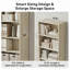 Bibliothèque 79,7 "à 6 tablettes avec 2 tablettes réglables-1758995131