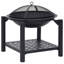 Ellexa Square Steel Wood Burning Fire Pit