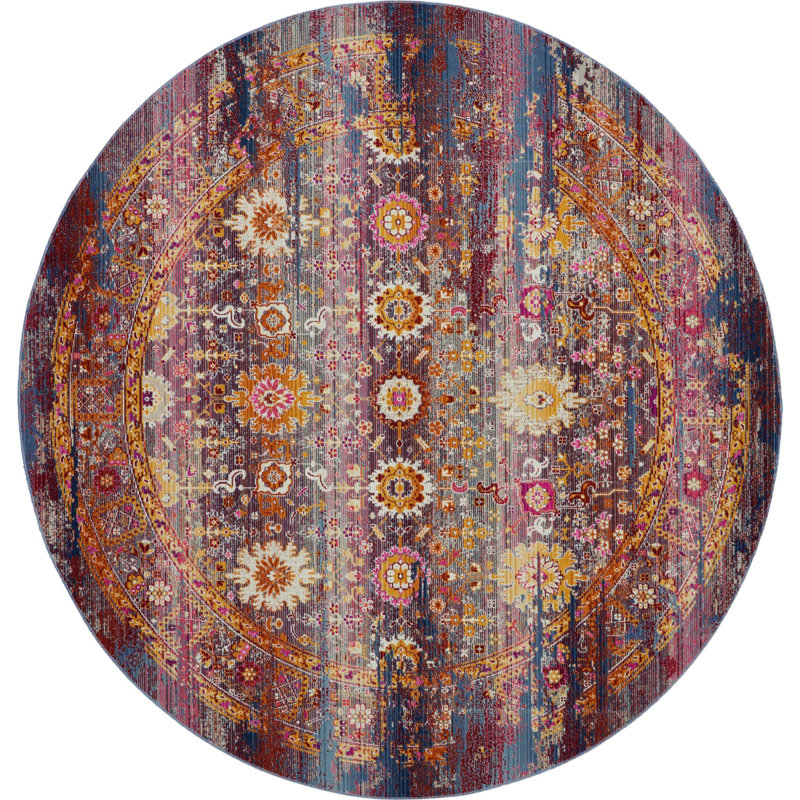 Lowndes Oriental Indoor Rug, Round 4'