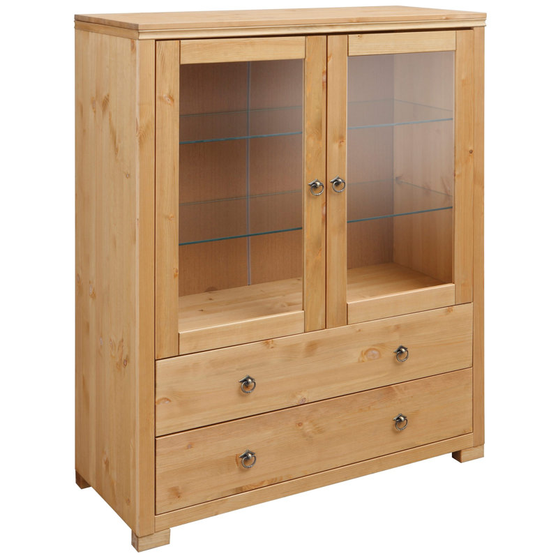 Crist Display Cabinet, Natural Brown