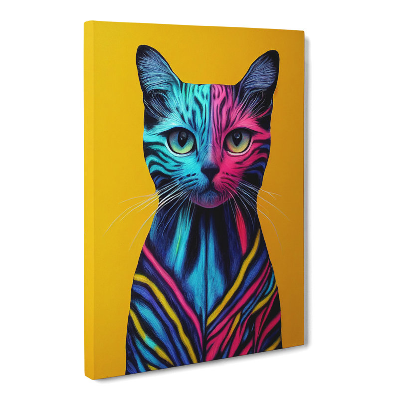 Cat Pastels - Wrapped Canvas, 50cm H x 35cm W x 3cm D