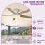 Ventilateur de plafond à 5 pales de 52 po avec lumière et télécommande Balconera-111097628-111097629
