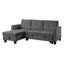 Canapé-lit modulaire réversible en velours 82,5 po Modern Canapé Nova-2061182986
