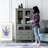 American Retro and Simple Grey Display Cabinet