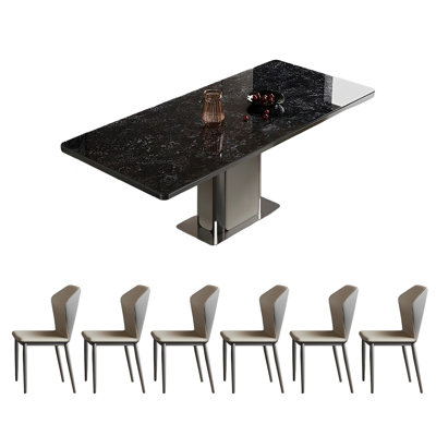 Ensemble de table de salle à manger et chaises Modern Rock