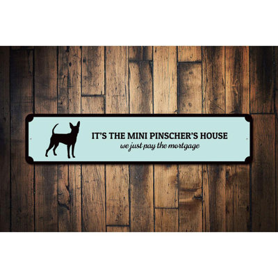 Mini enseigne en aluminium Pinscher House