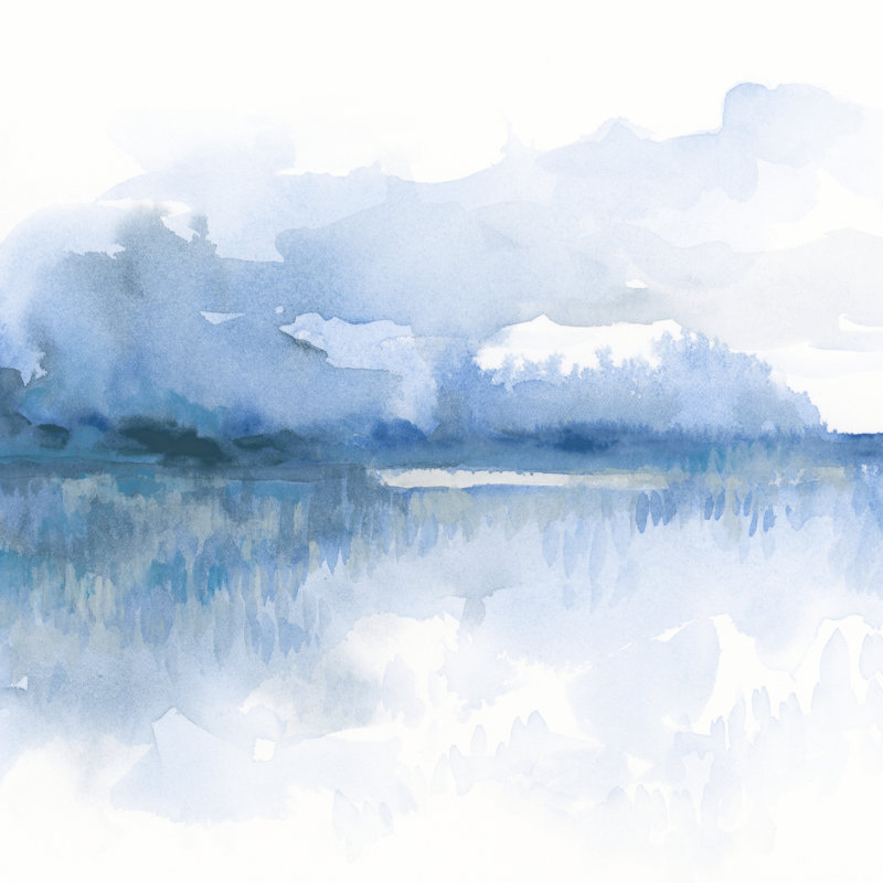 «Blue Mist Marsh I» sur toile, H 36 po x l 36 po