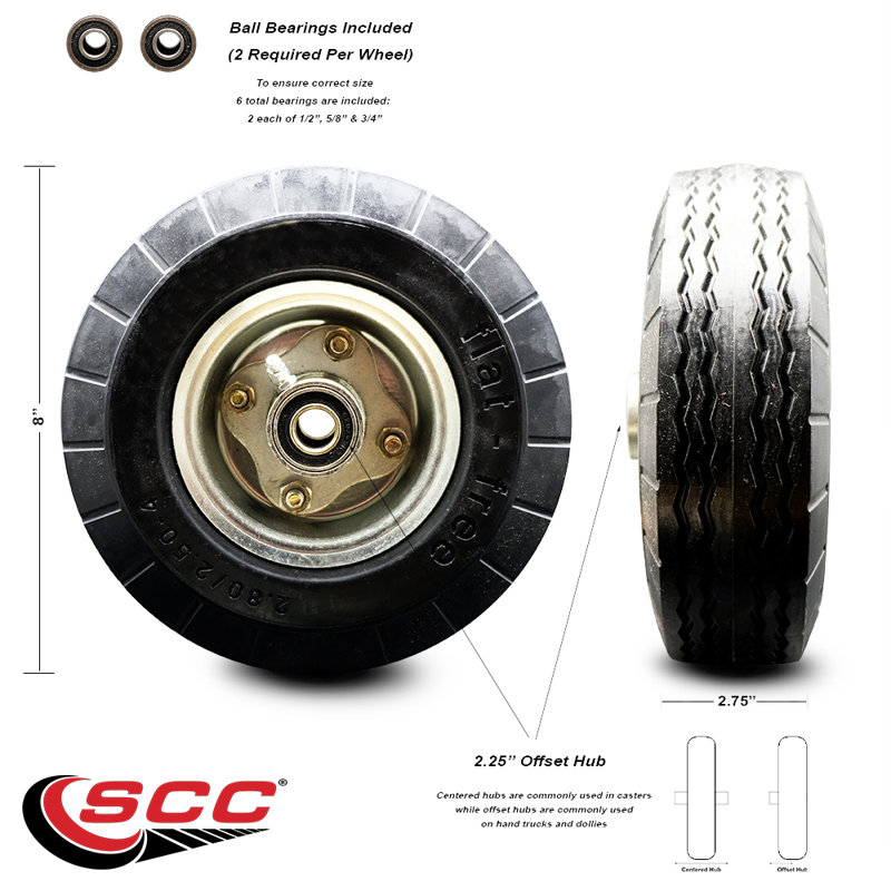 Ensemble de 4 roulettes plates pour camion
