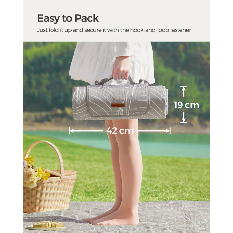200x200cm Polyester Picnic Blanket, Ivory