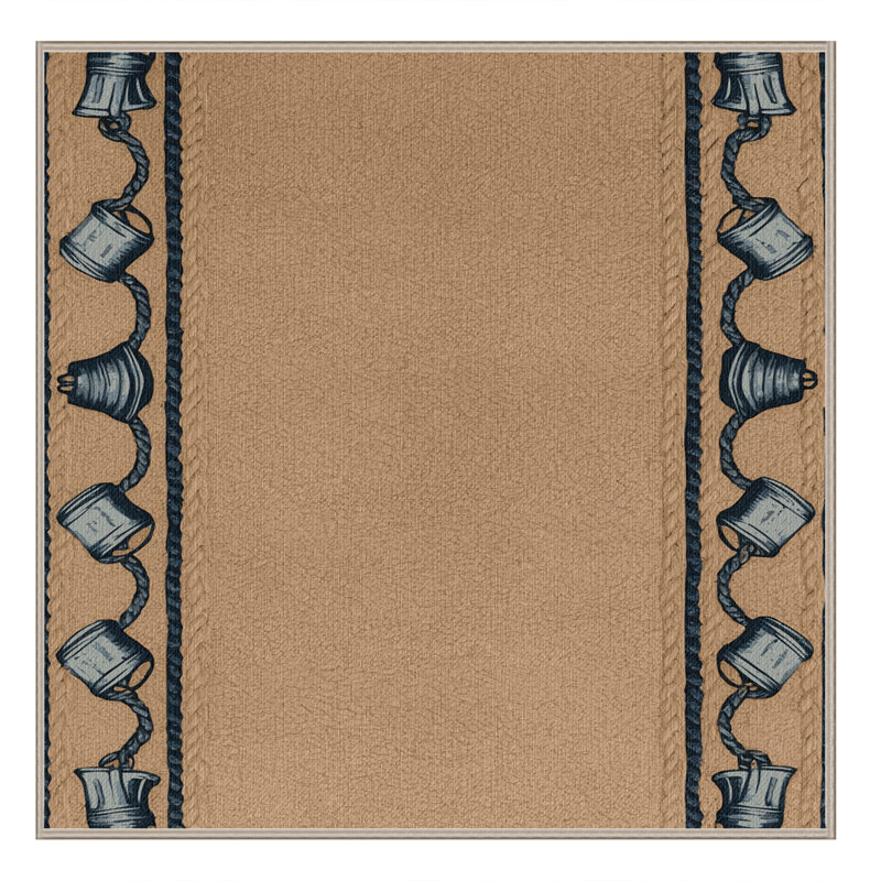  Tapis bord de mer lavable, Carré 8 pi