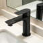 Robinet de lavabo de salle de bain à poignée simple à un trou - noir mat-130146689