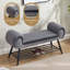 Banc de rangement rembourré l 45 po avec range-chaussures-125384721