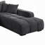 Canapé modulaire Sena, 3 coussins décoratifs, tissu en lin gris, 121 po