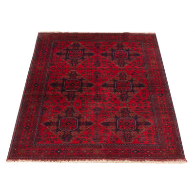 One-of-a-Kind 4' X 6'4" New Age Wool Area Rug in Red