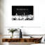 «Washington City Washington DC Skyline BW», reproduction sur toile-92518883