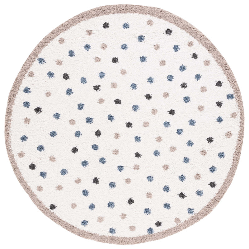 Tapis à pois Calico Performance, Rond 6 pi 7 po