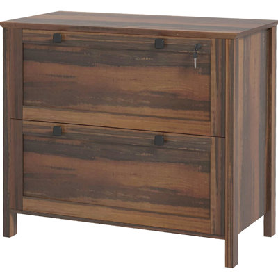 Brown File Cabinet With Lock Feature For Home Office. 2 Drawers Adjustable Hanging Bar Letter, A4, Legal. Stylish & Functional. 31.1" L X 15.7" W 28.3" H Office In Brown. Drawer, Useful.