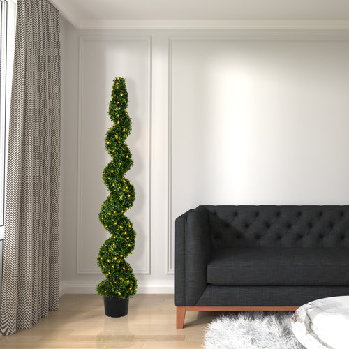 Primrue 72'' Faux Boxwood Topiary in Pot | Wayfair