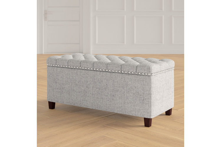 Gadbois 41.75" Wide Tufted Rectangle Storage Ottoman