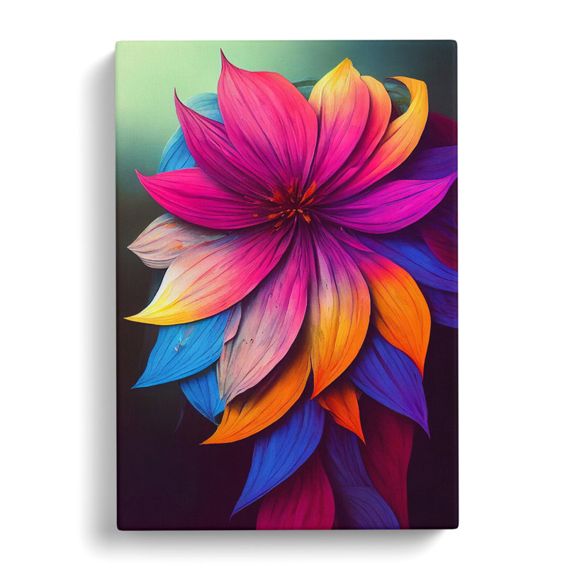 Brilliant Flower - Wall Art, Wrapped Canvas, 60cm H x 40cm W x 3cm D, No Matte