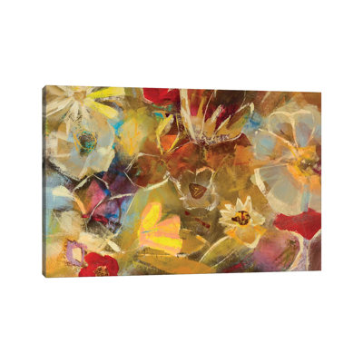 Chalkboard Flowers I by Julian Spencer - Painting on Canvas