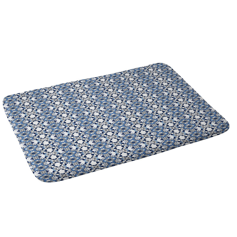 Tapis pour salle de bain blue bijoux