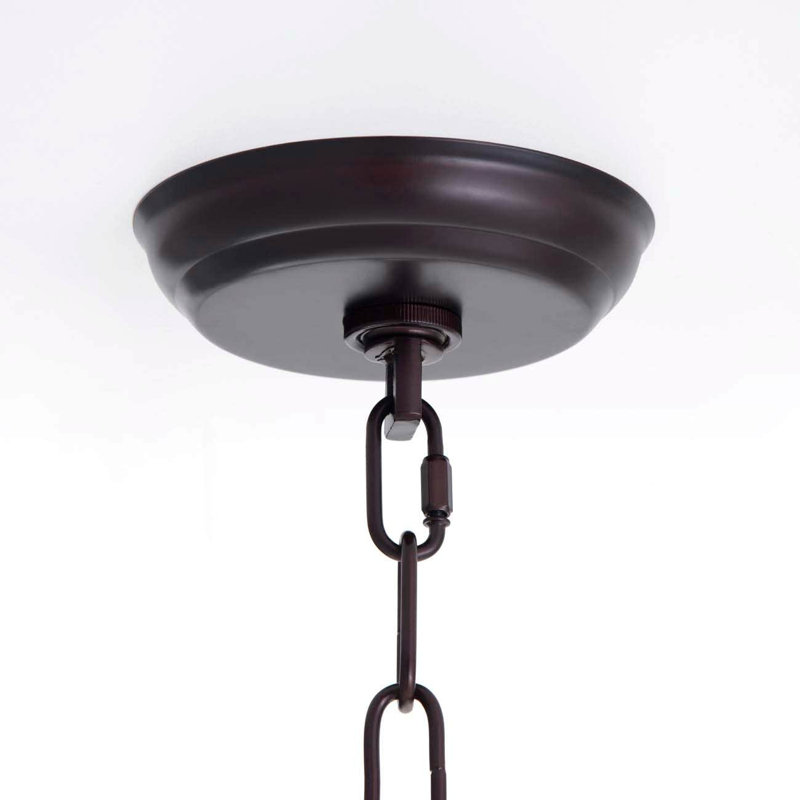 Lustre lanterne à 5 lumières Condurso, Bronze huilé