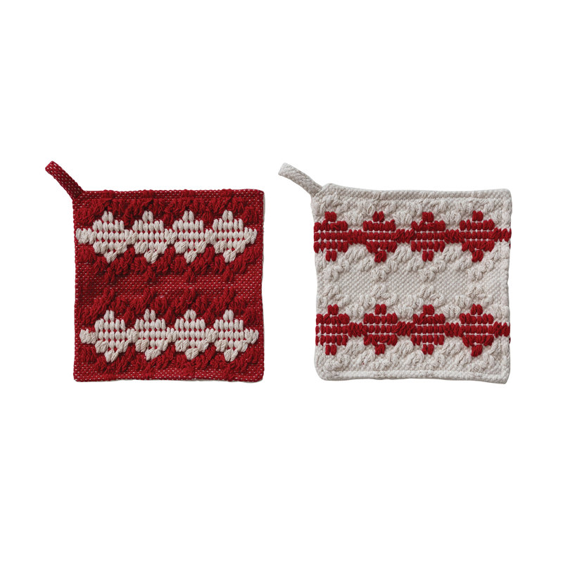 Woven Cotton Diamond Pot Holder