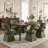 Modern Chenille Swivel Dining Chair, Open Back – 360° Rotating Design for Dining Room-784071239