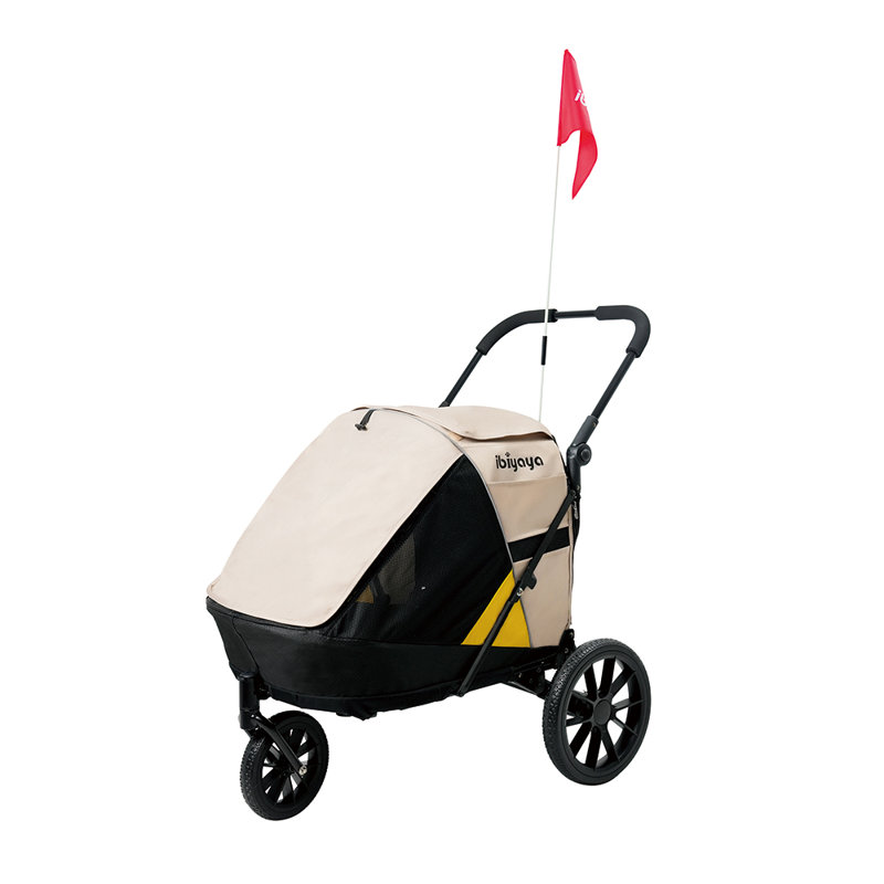Minika 3-in-1 Tan Foldable Pet Stroller and Trailer