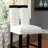 Set of 2 Chairs Black And White Leatherette Beautiful Padded Counter Height Chairs Slit Back Design Kitchen Dining Room Furniture