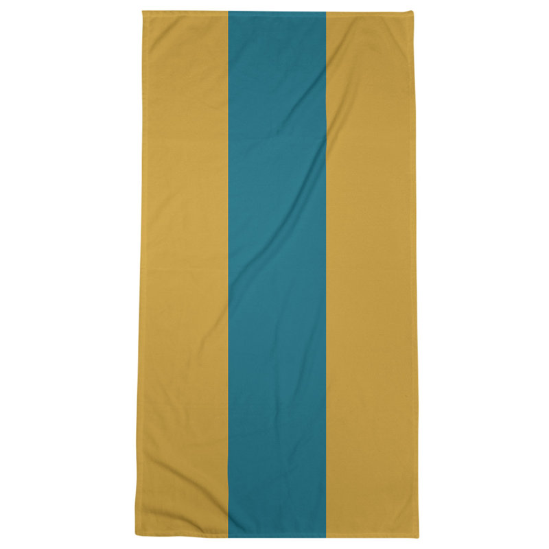 Bath Towel, Gold/Aqua