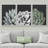 Black and White Desert Rose Echeveria Succulent Botanical Plants Framed On Canvas 3 Pieces Print-90847678-90847676