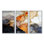 «Slab Structures» - ensemble d'art mural en marbre orange, blanc et noir