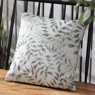 Vinea Indoor / Outdoor Floral Green Square Throw Cushion