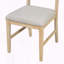 Ensemble de table de salle à manger 6 pièces avec base à tréteaux et détails sculptés (naturel)