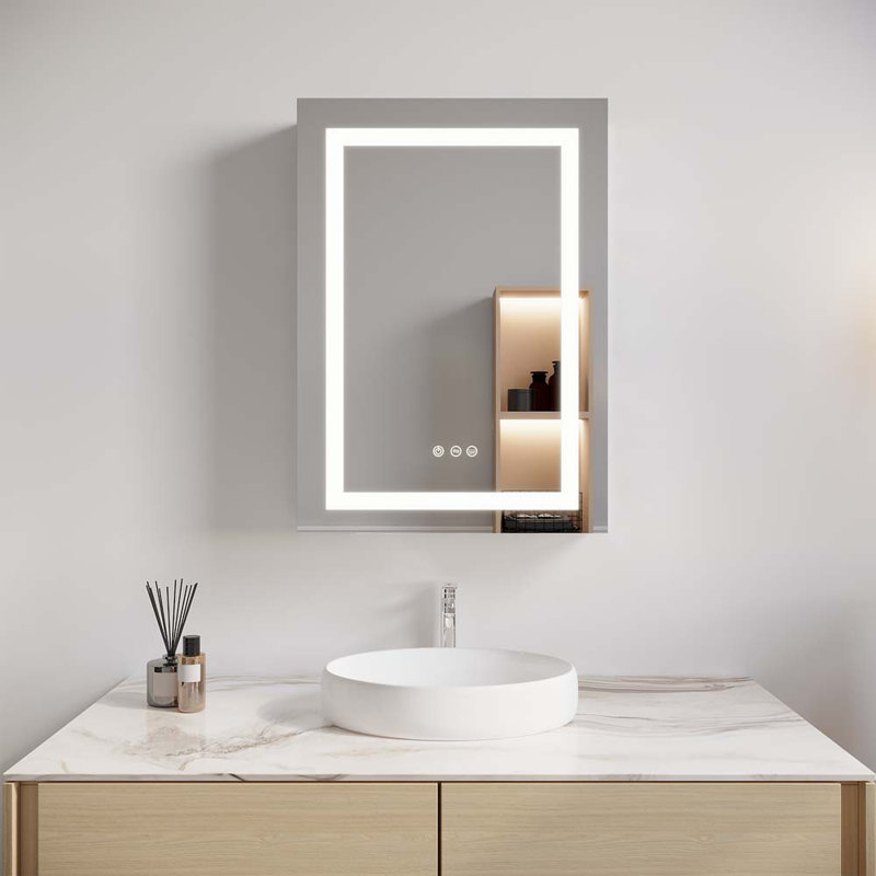 Armoire à pharmacie avec miroir DEL 26 po x 20 po Keshunna, 26 po x 20 po