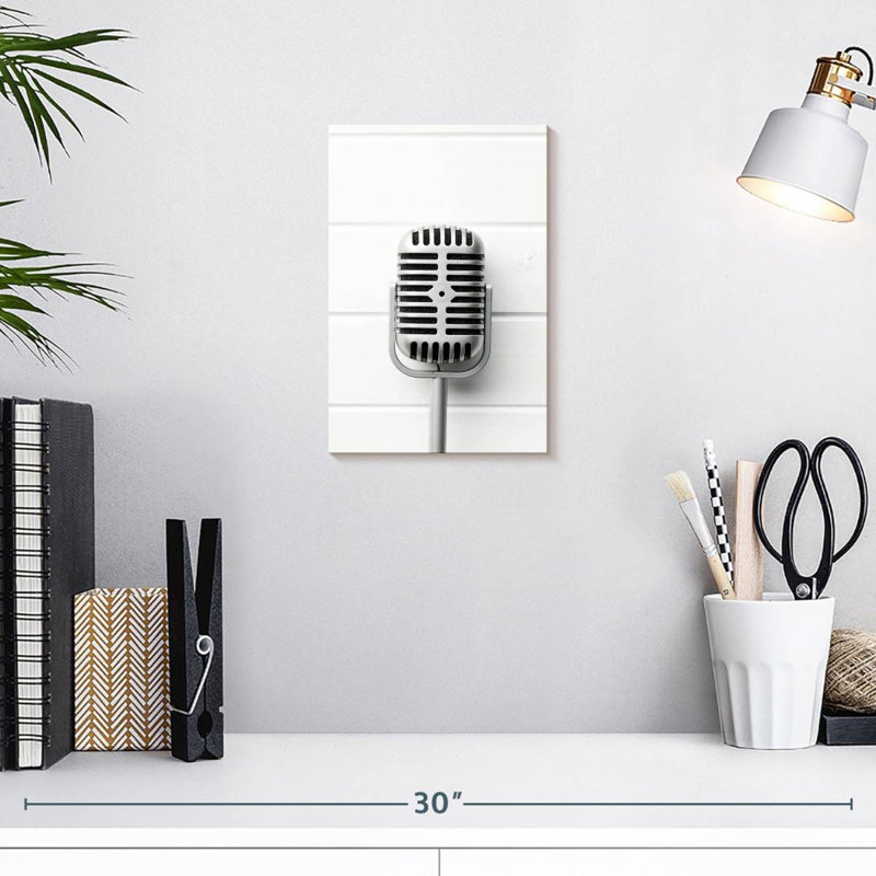 Microphone de scène rétro Abarca, H 12 po x l 8 po