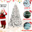 Arbre de Noël de 4 pi en forme de flocage, 150 lumières ul, 21 pin, 366 feuillage saupoudré de neige, structure à charnières pour un rembourrage rapide, plaque de base de support en métal, pointes de contact, stable