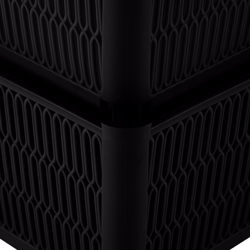 Rebrilliant Plastic Bin, 5" H x 12.99" W x 15" D, Black