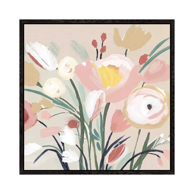 Josephine 1 Piece Wall Art on Canvas, 93.98 cm H x 93.98 cm W, Black Framed