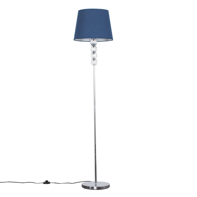 Fassbender 154cm Traditional Floor Lamp, Blue, LED Bulb