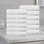 Ensemble de serviettes de bain 100% coton 100% coton zéro torsion Robbs Home Weavers 500GSM, 13 po x 13 po (12) (12 serviettes de toilette), blanc