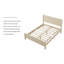 Lit plateforme en bois avec tête de lit - Structure de lit minimaliste avec 10 lattes en bois, sans sommier, fabrication en bois de pin massif et en panneau de fibres à densité moyenne (capacité de 500 lb)-49035383-49035382