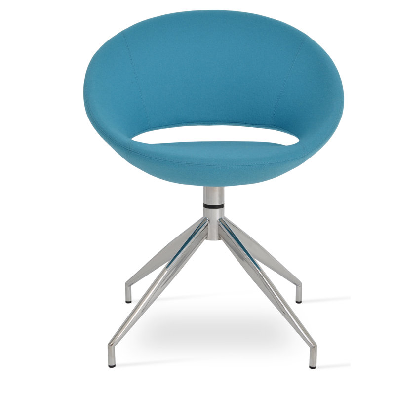 Fauteuil pivotant Crescent Spider, Bleu