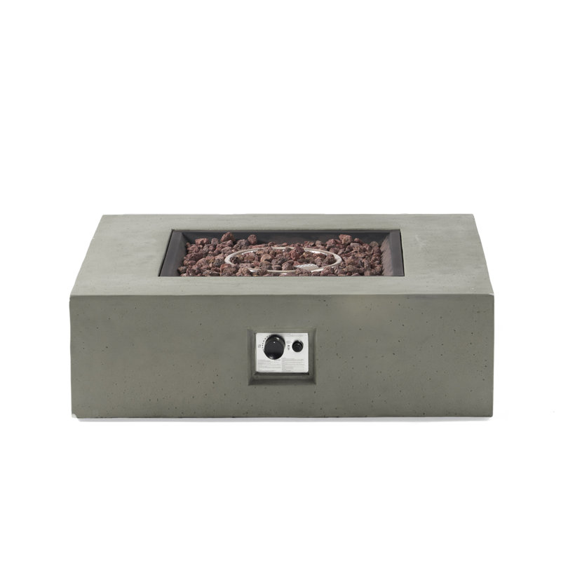 50 000 BTU SQUARE MGO FIRE TABLE TANK OUTSIDE, Light Gray